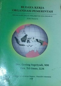 Image of Budaya Kerja Organisasi Pemerintah