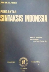 Image of Pengantar Sintaksis Indonesia