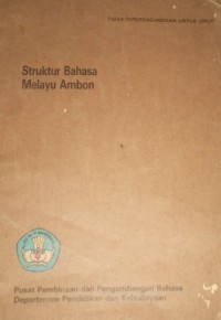 Image of Struktur Bahasa Melayu Ambon