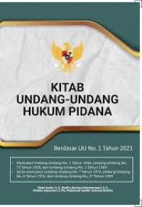 KITAB UNDANG-UNDANG HUKUM PIDANA