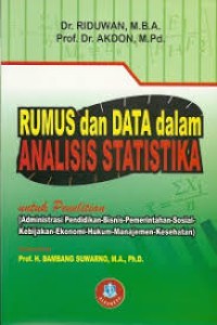 RUMUS DAN DATA DALAM ANALISIS STATISTIKA