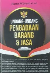 UNDANG-UNDANG PENGADAAN BARANG & JASA